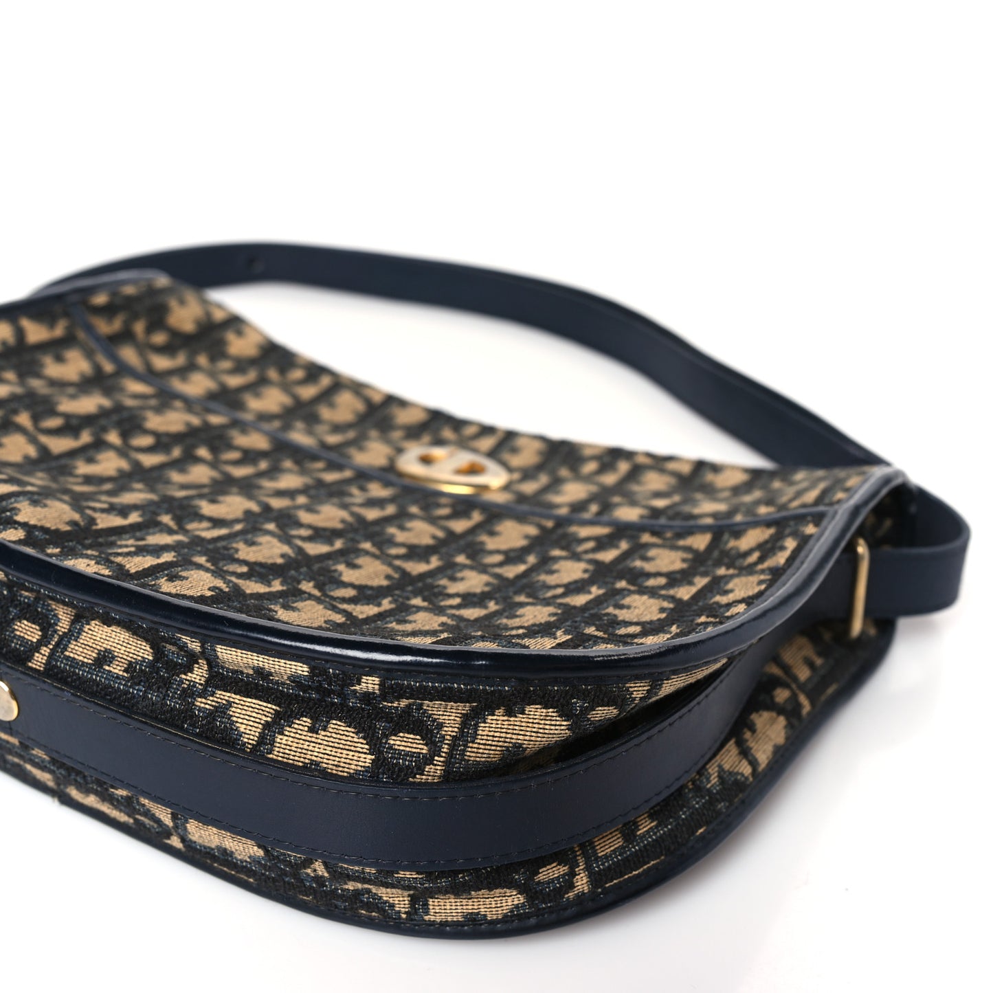 Monogram Trotter Shoulder Bag Navy Blue