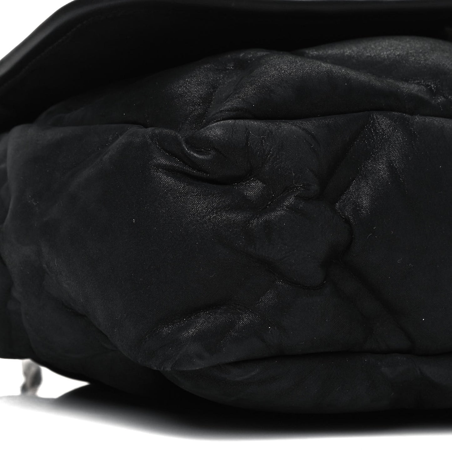 Iridescent Calfskin Quilted Small Chesterfield Flap Black