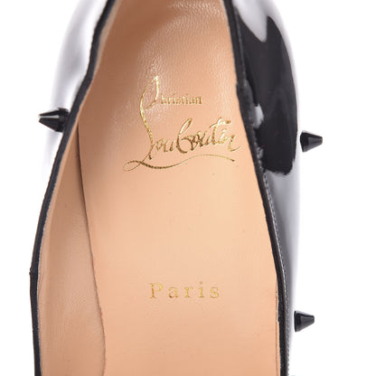 Christian Louboutin Patent Diamond Spikes 120 Pumps 40 Black Crystal 6 of 7
