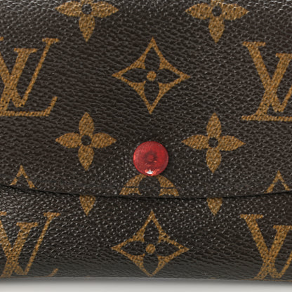 Louis Vuitton Monogram Emilie Wallet Red 8 of 17