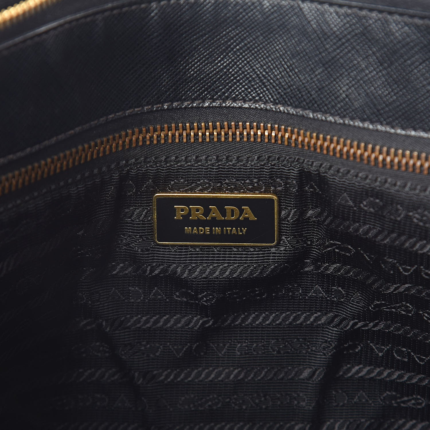Prada Saffiano Lux Large Double Zip Tote Black 6 of 9