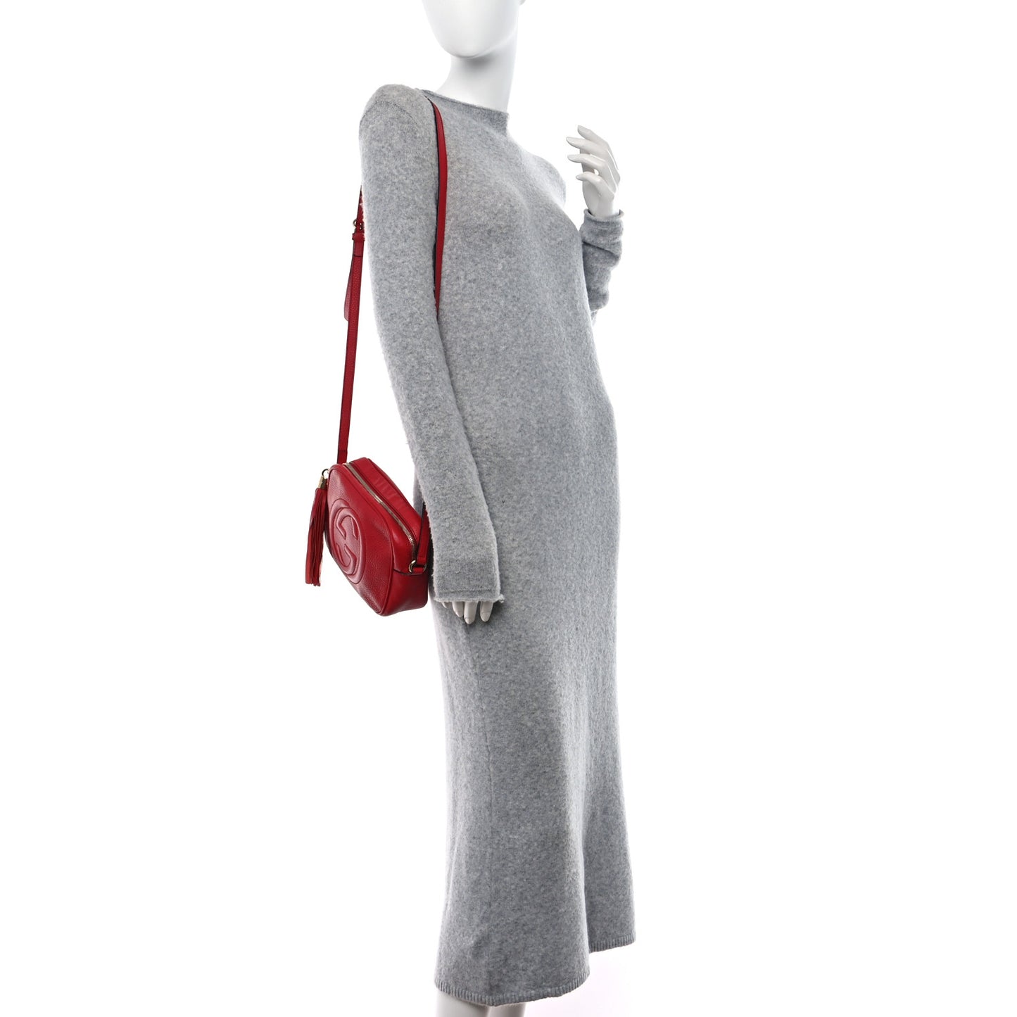 Pebbled Calfskin Small Soho Disco Bag Tabasco Red