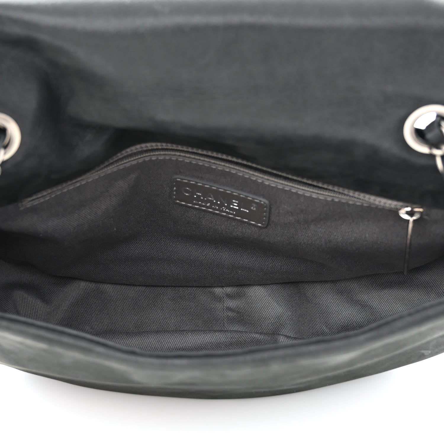 Chanel Iridescent Calfskin Glint Flap Black 5 of 12