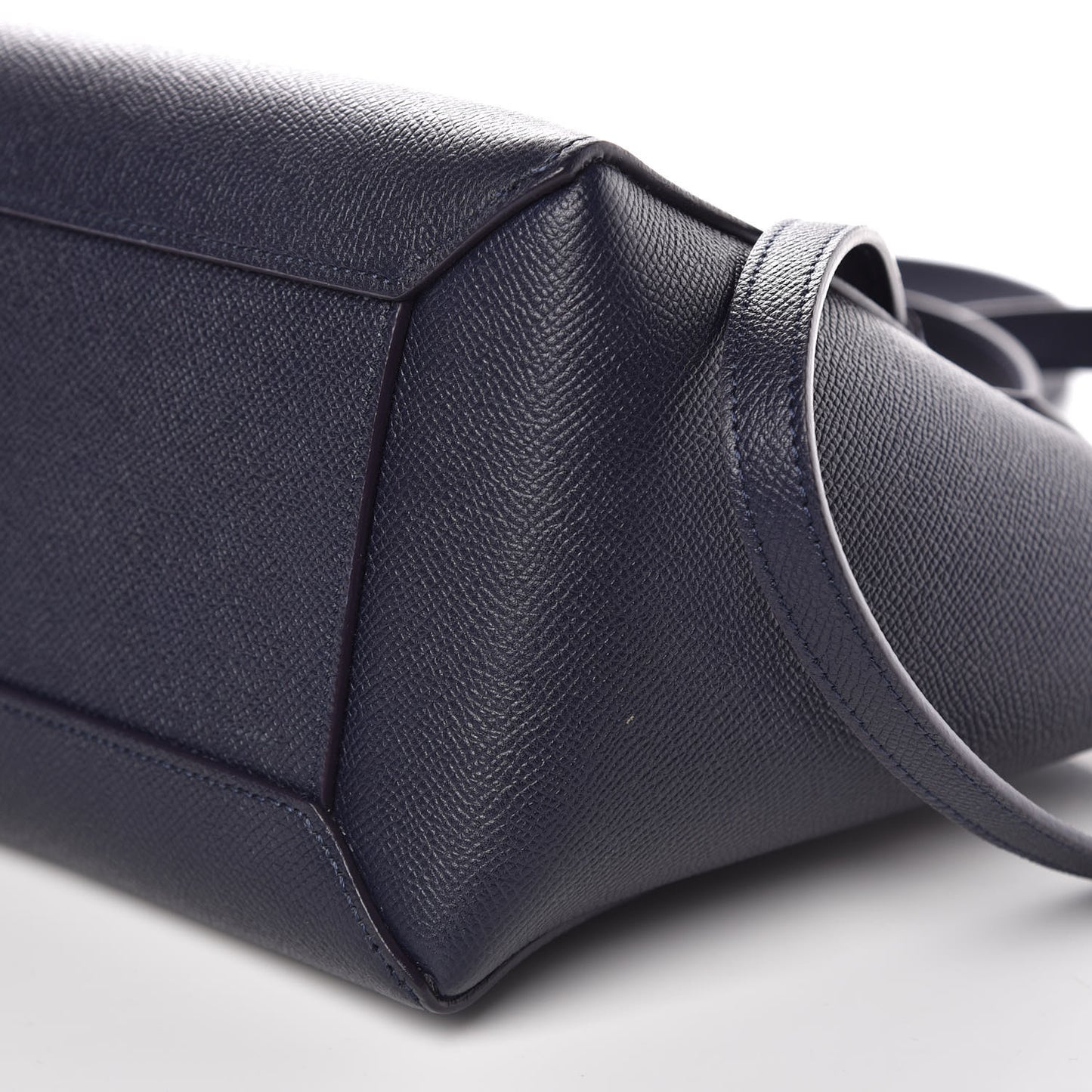 Baby Grained Calfskin Micro Belt Bag Steel Blue