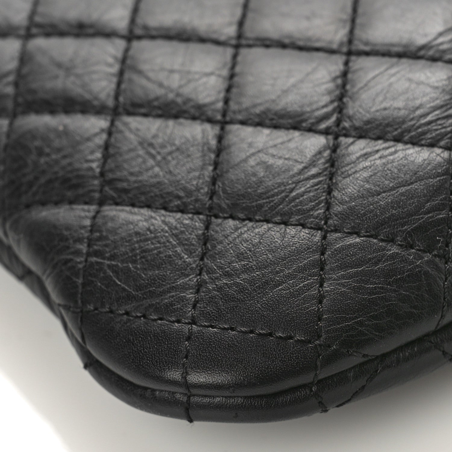 Chanel Aged Calfskin Quilted Crossbody Bag Black 9 of 10