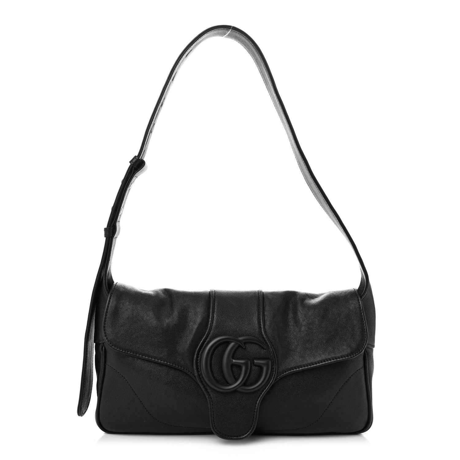 Gucci Goatskin Small GG Monochrome Aphrodite Shoulder Bag Black 1 of 10