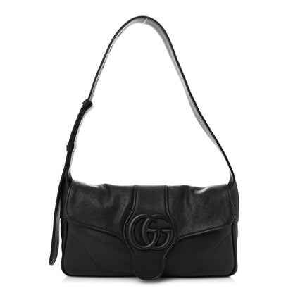 Gucci Goatskin Small GG Monochrome Aphrodite Shoulder Bag Black 1 of 10