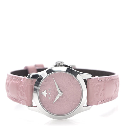 Gucci Stainless Steel Calfskin 27mm G-Timeless Quartz Watch Pink 3 of 8