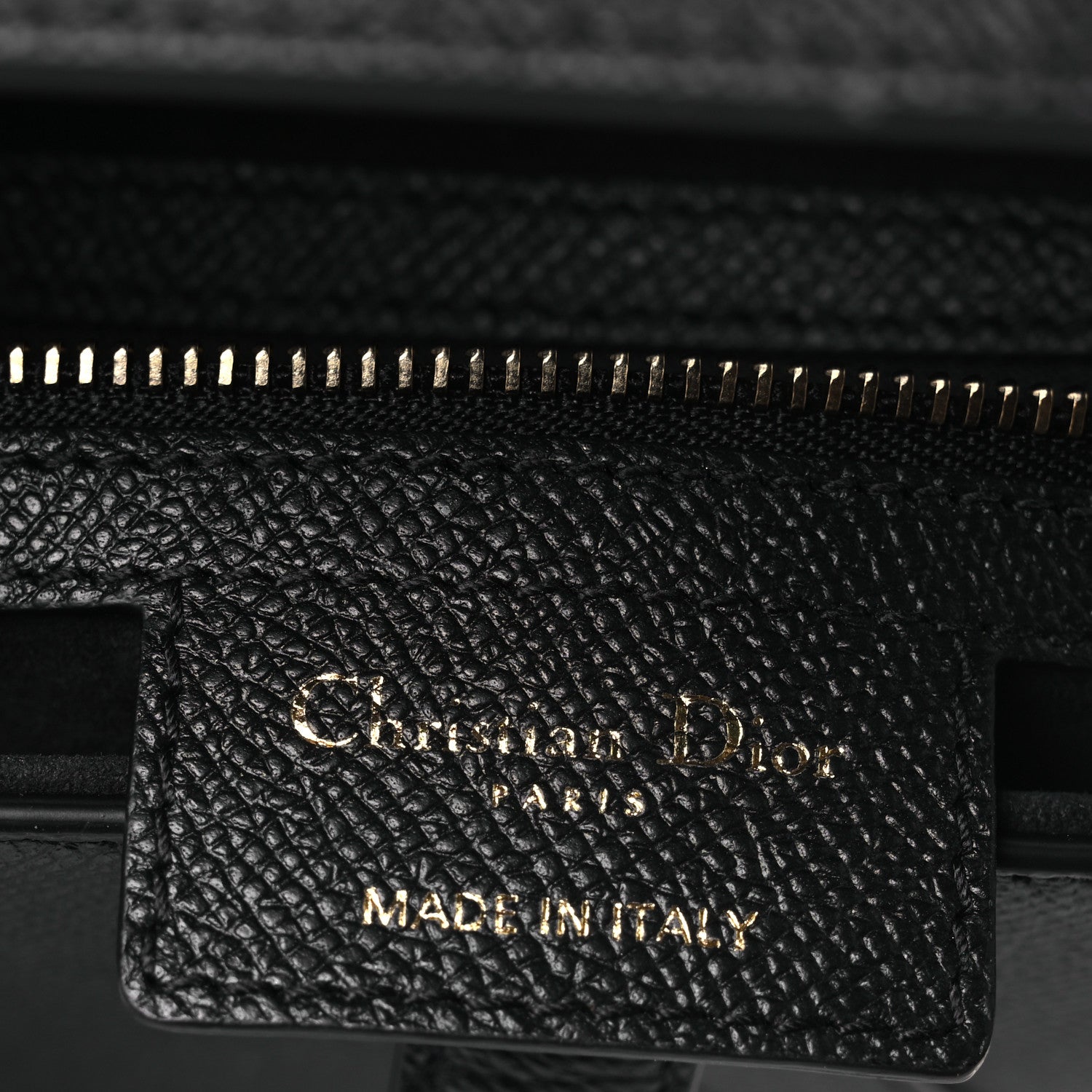 Christian Dior Grained Calfskin Saddle Bag Black 6 of 11