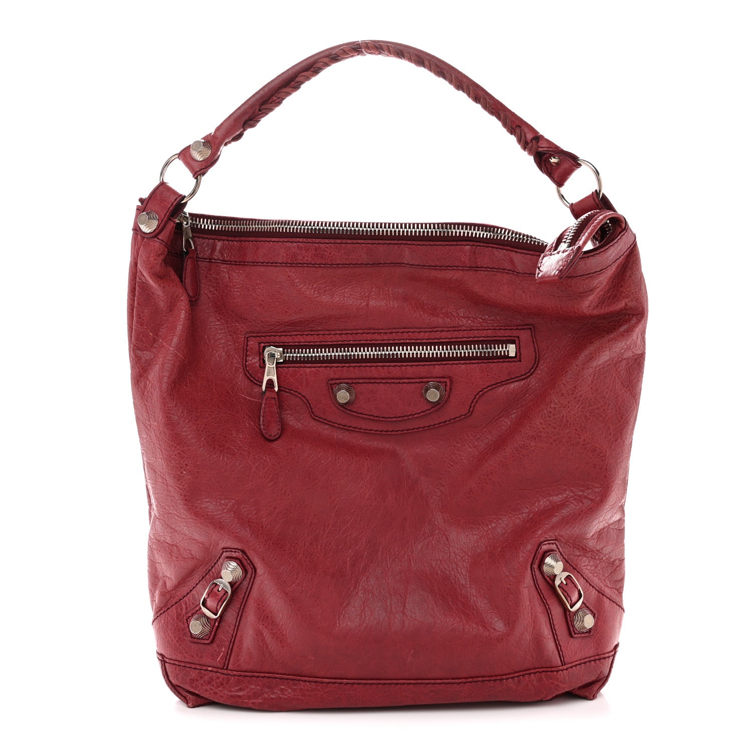 Balenciaga Agneau Giant 12 Silver Hardware Day Hobo Cassis 1 of 16