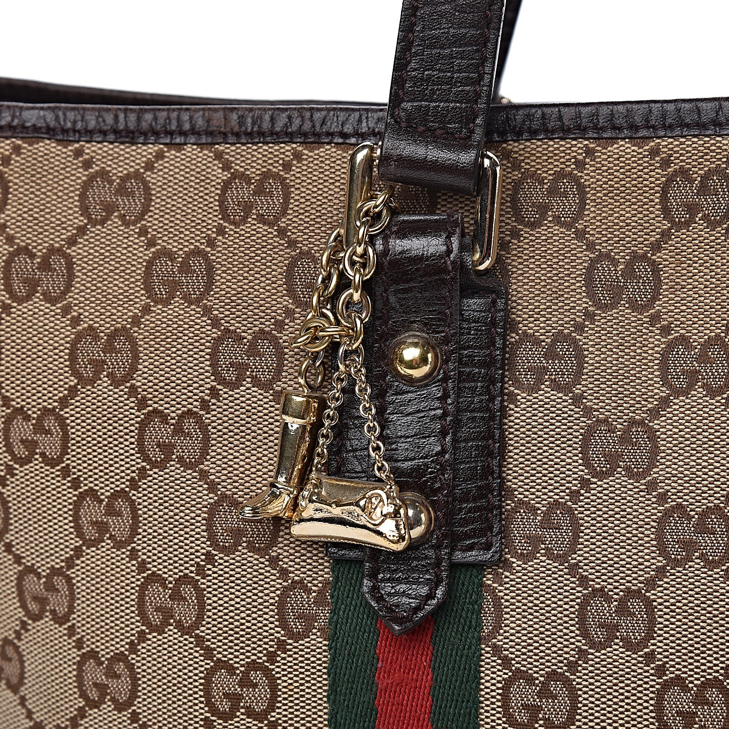 Gucci Monogram Large Jolicoeur Tote Brown 18 of 18