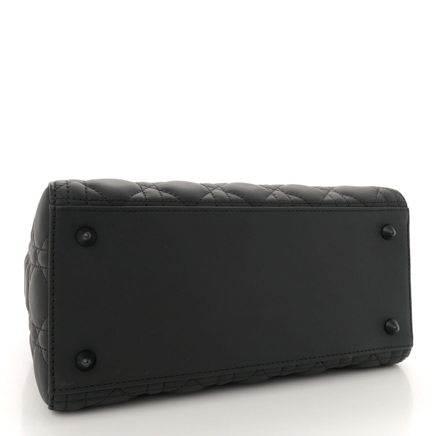 Ultra Matte Calfskin Cannage Medium Lady Dior Black