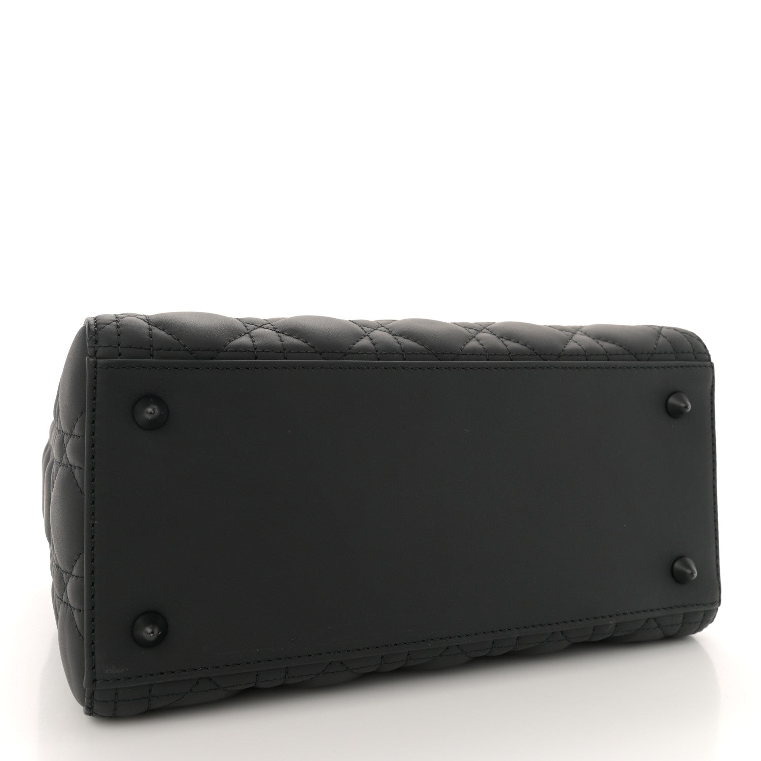 Christian Dior Ultra Matte Calfskin Cannage Medium Lady Dior Black 4 of 13