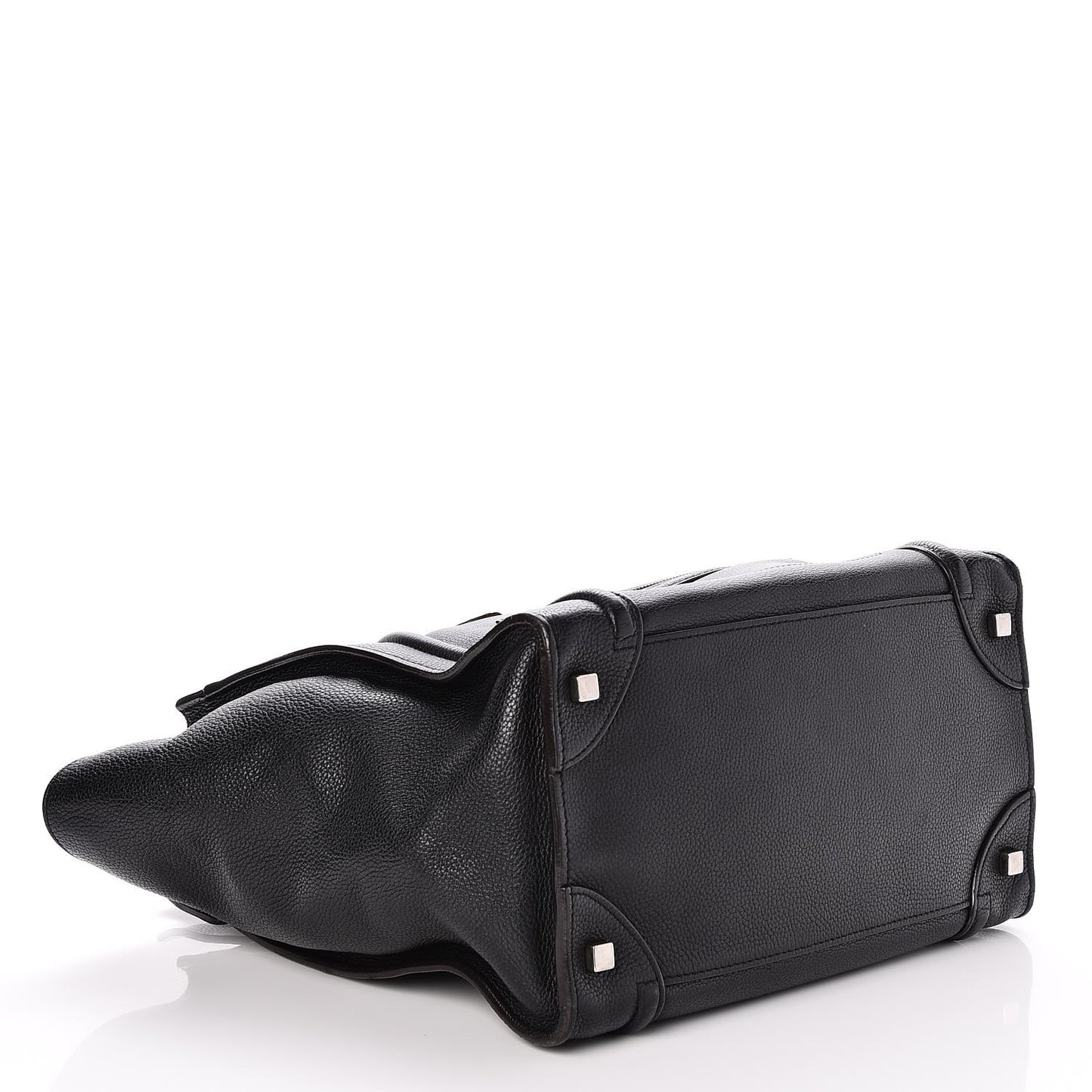 Drummed Calfskin Mini Luggage Black