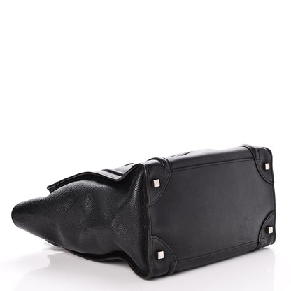 Celine Drummed Calfskin Mini Luggage Black 4 of 7