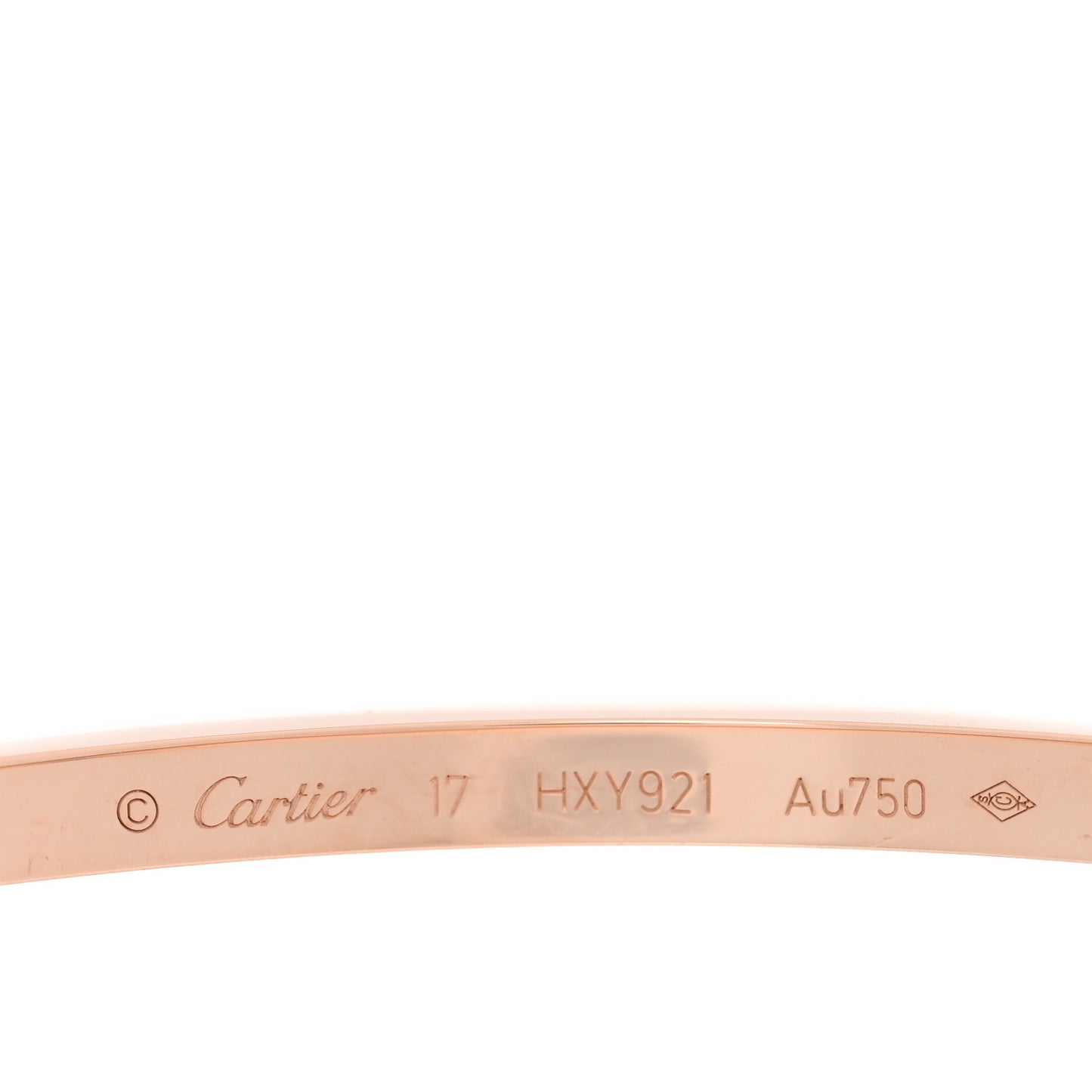 18K Pink Gold Small LOVE Bracelet 17