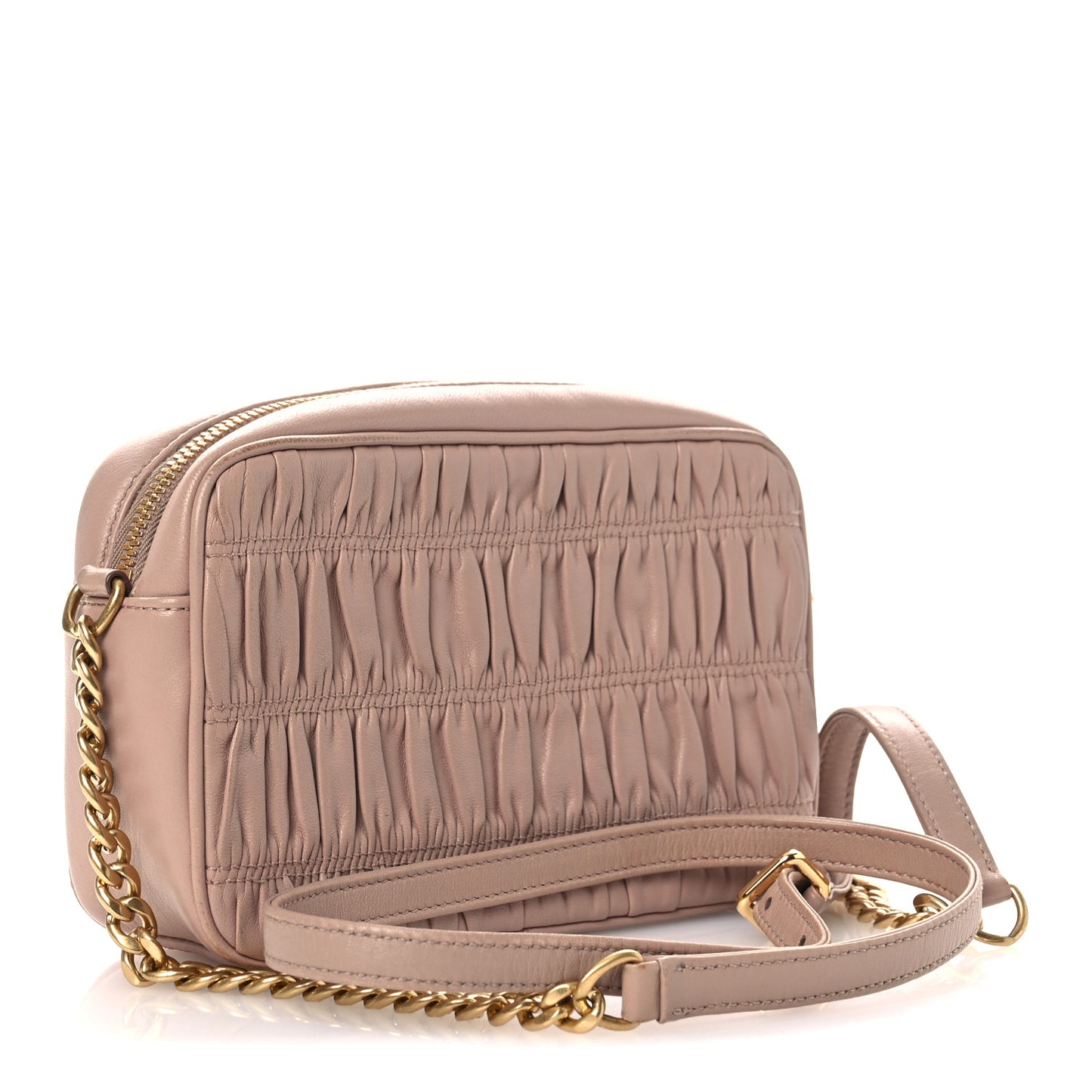 Nappa Gaufre Camera Bag Cipria