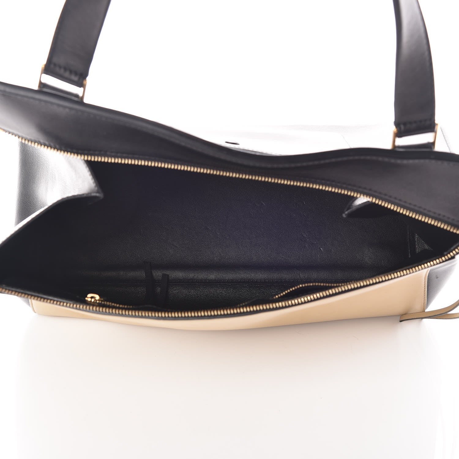 Celine Smooth Calfskin Medium Bi-Color Edge Shoulder Bag Black Cream 7 of 15