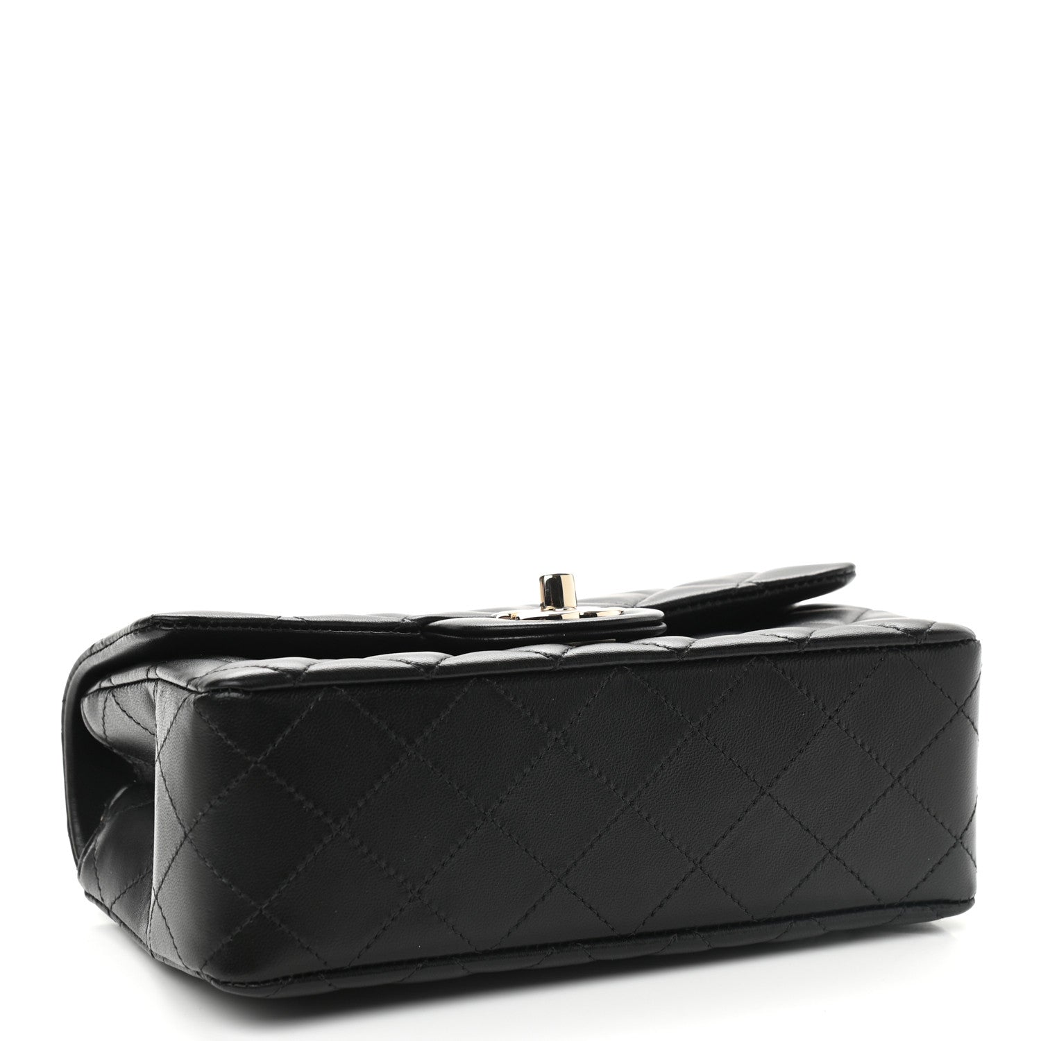 Chanel Lambskin Quilted Mini Rectangular Flap Black 4 of 9