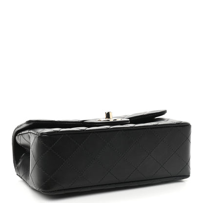 Chanel Lambskin Quilted Mini Rectangular Flap Black 4 of 9