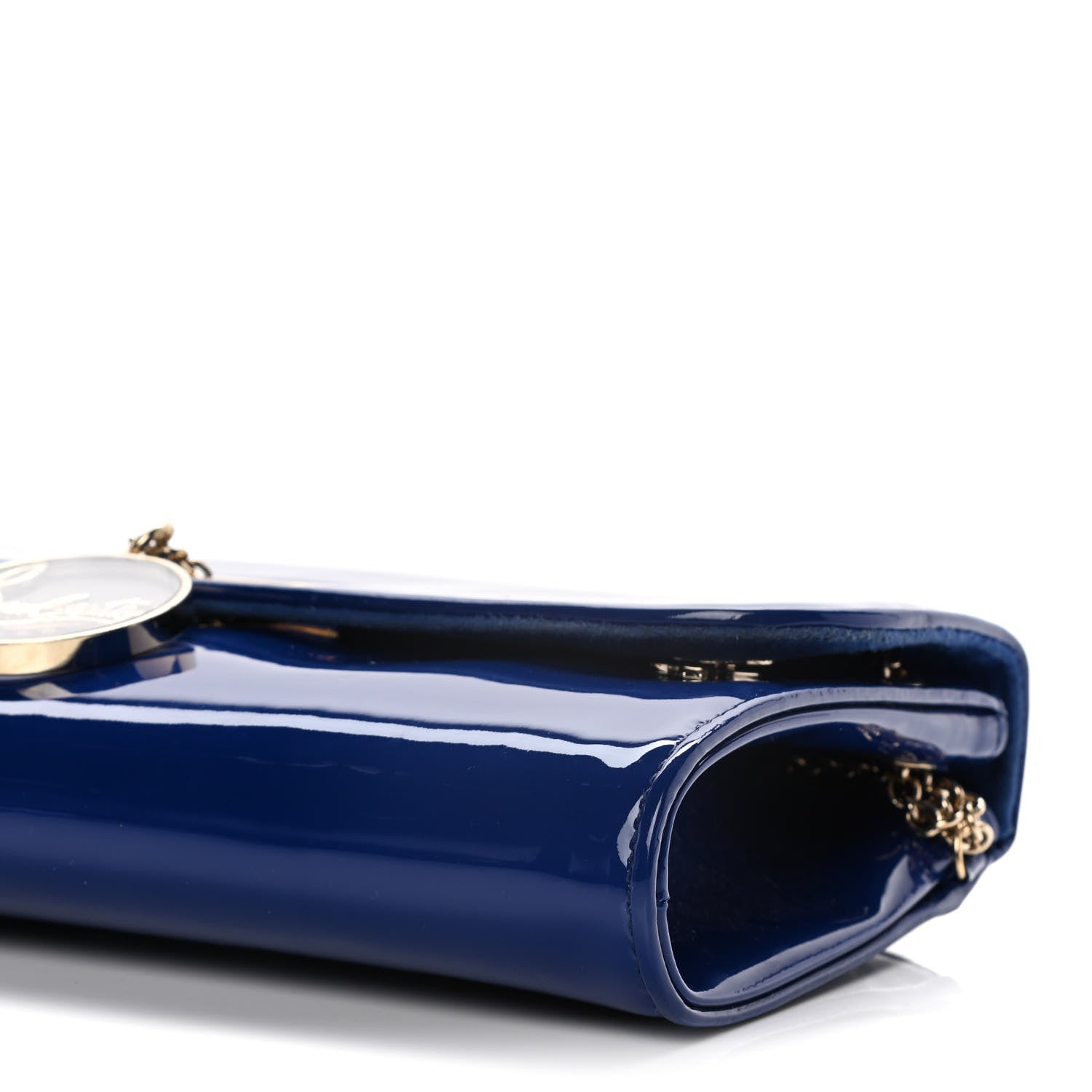Christian Louboutin Patent Riviera Clutch Neptune 7 of 13