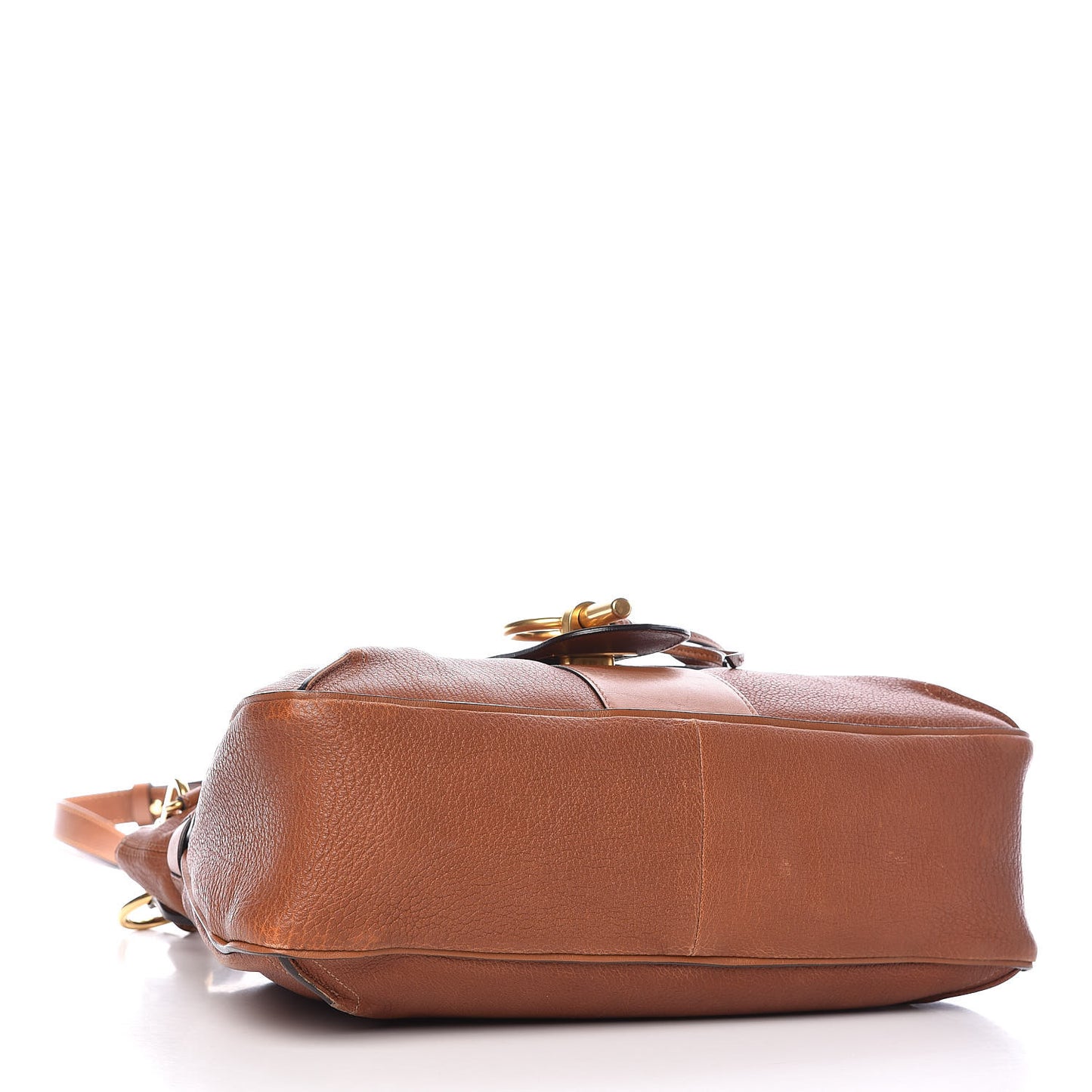 Grained Lambskin Medium Lexa Shoulder Bag Caramel