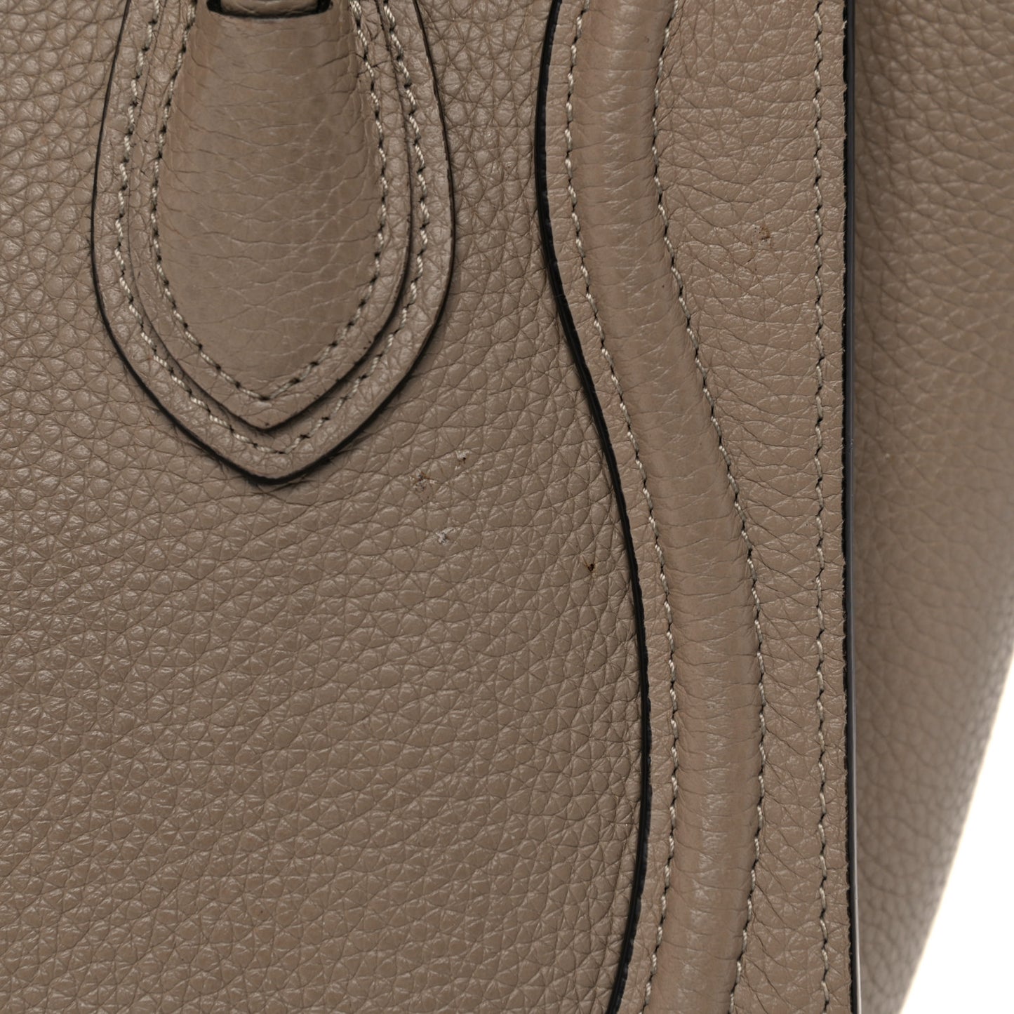 Drummed Calfskin Nano Luggage Dune