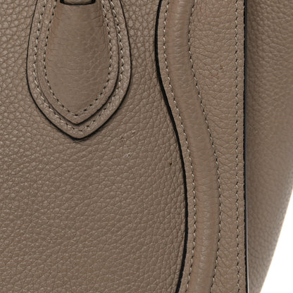 Celine Drummed Calfskin Nano Luggage Dune 16 of 19