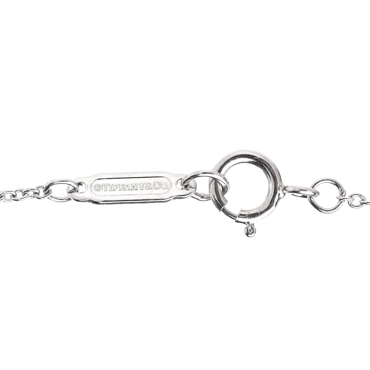 Tiffany Platinum Diamond .33ctw Circlet Pendant Necklace 4 of 5