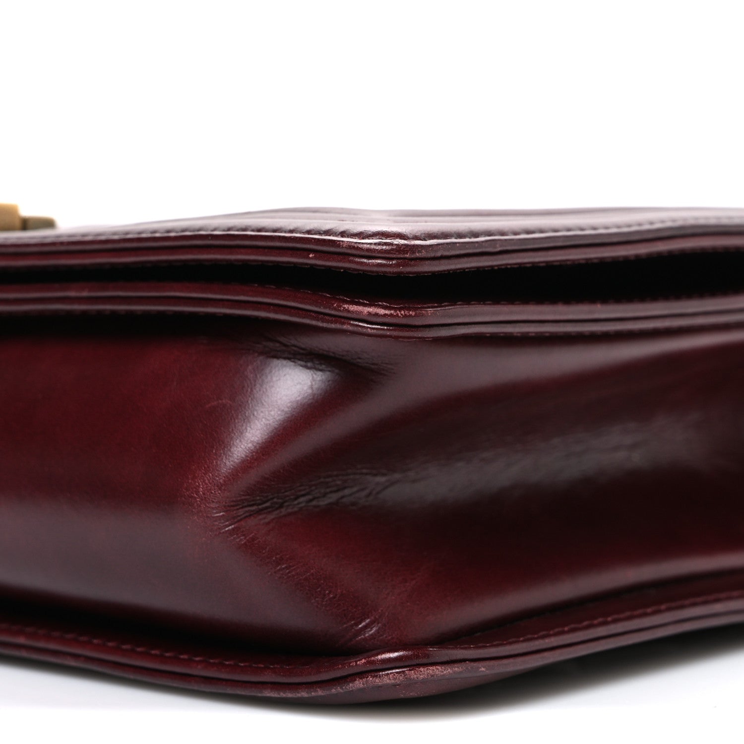 Chanel Calfskin Embossed New Medium Paris Salzburg Boy Flap Burgundy 10 of 10