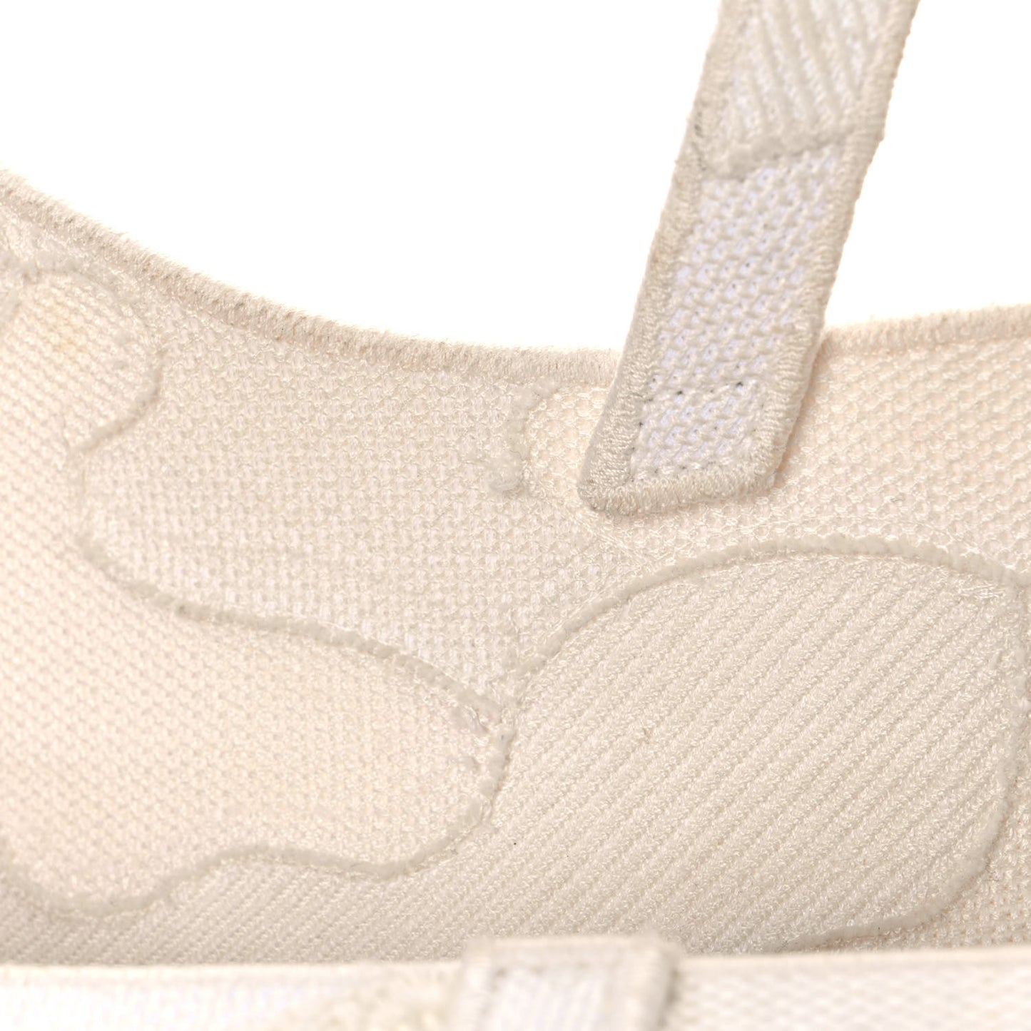 Canvas Embroidered Camouflage Saddle Bag White
