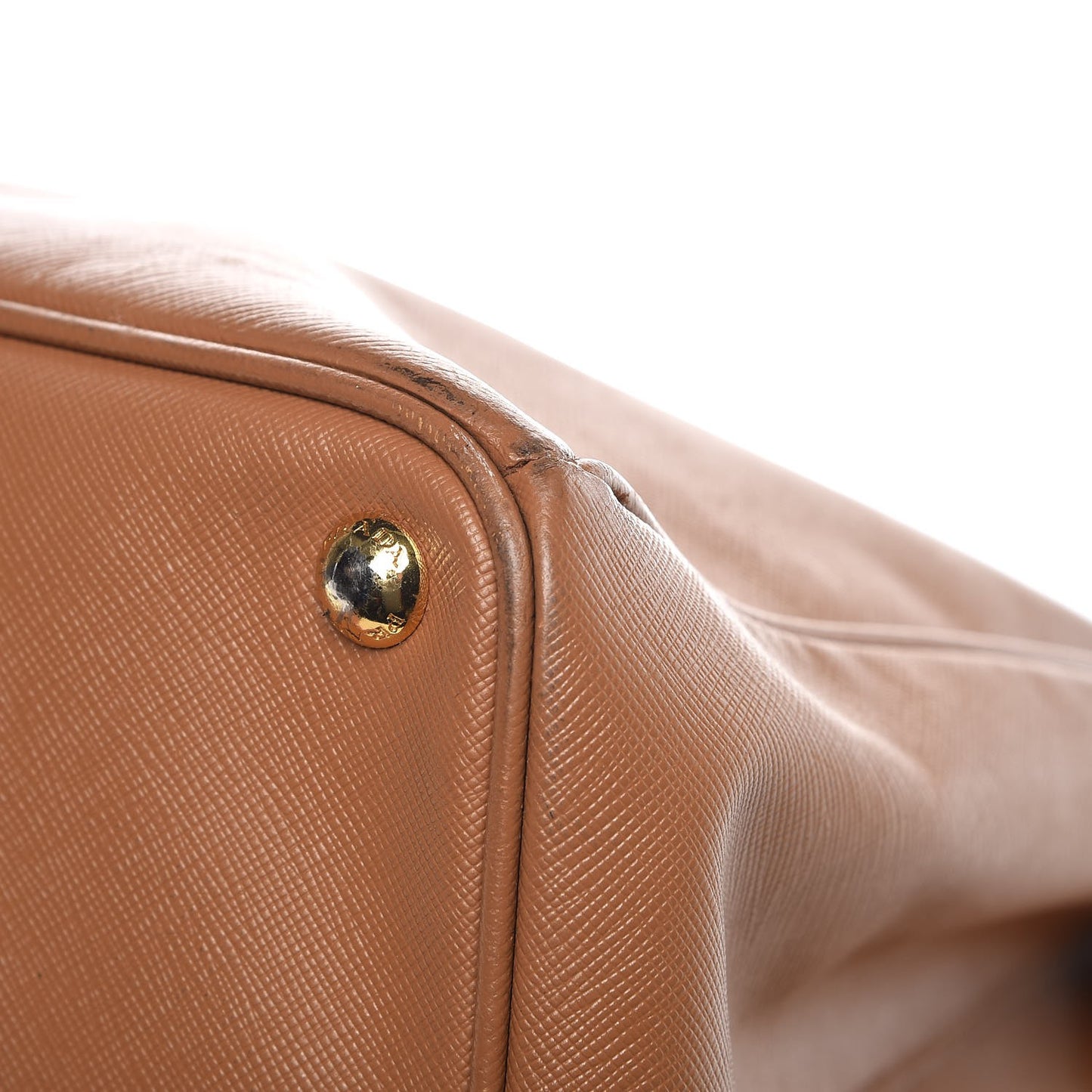 Saffiano Lux Extra Large Galleria Double Zip Tote Caramel
