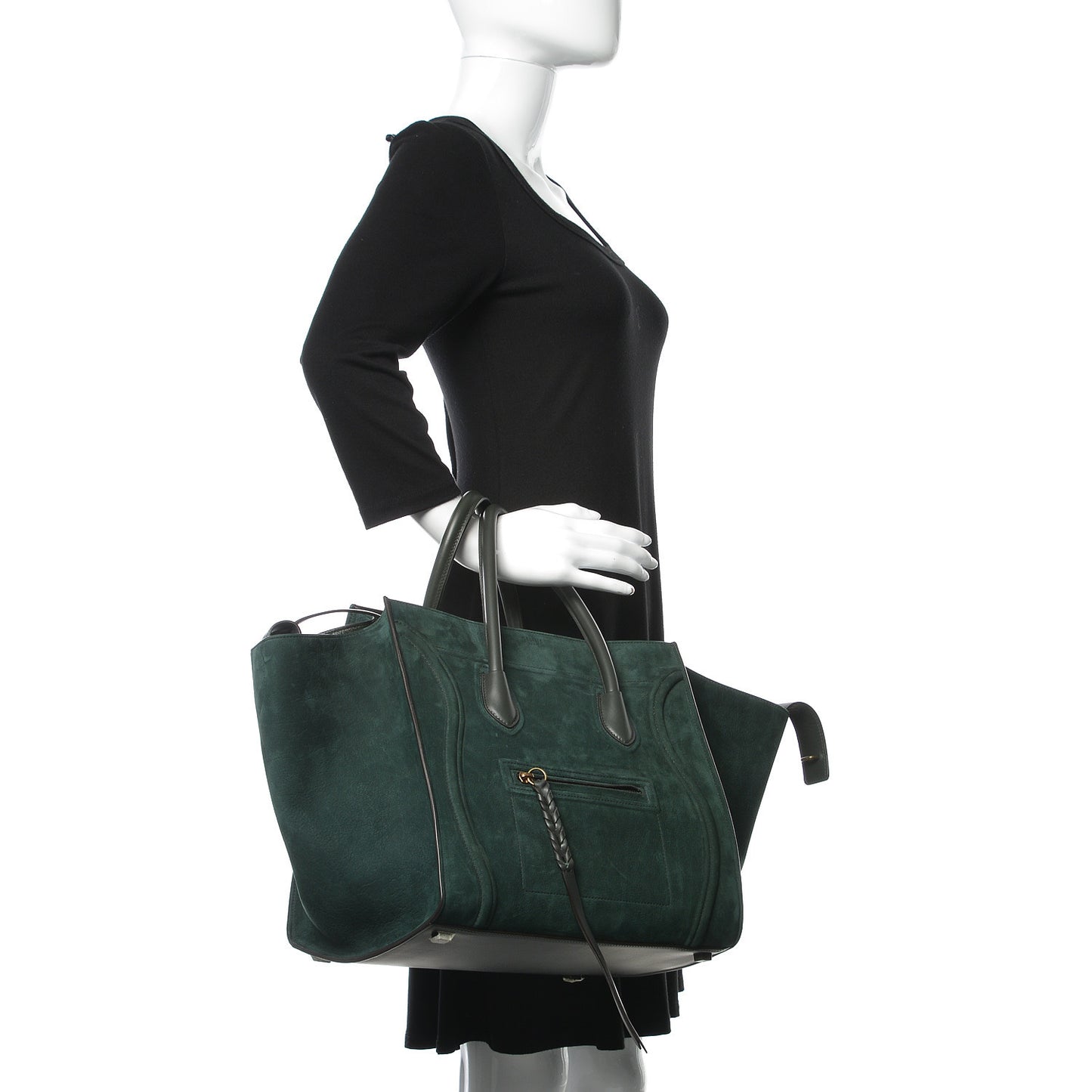 Nubuck Medium Phantom Luggage Bottle Green