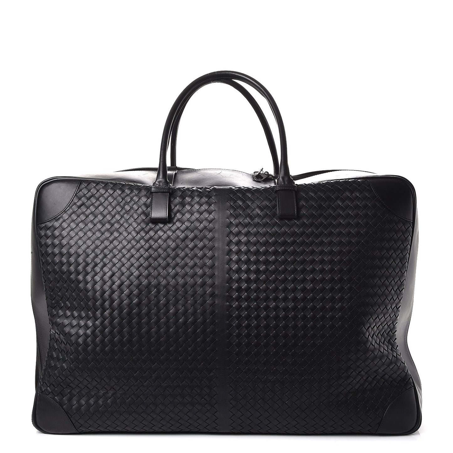 Nappa Intrecciato Luggage Travel Bag Nero Black