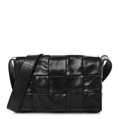 Bottega Veneta Paper Calfskin Maxi Intrecciato Small Cassette Crossbody Bag Black 1 of 13