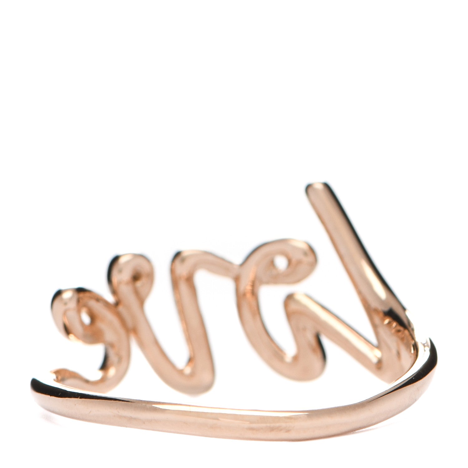 Tiffany 18K Rose Gold Paloma's Graffiti Love Ring 55 7.25 3 of 5