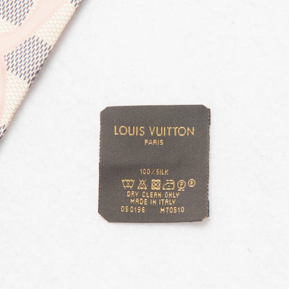 Louis Vuitton Silk Damier Azur Tahitienne Bandeau Rose Ballerine 5 of 6