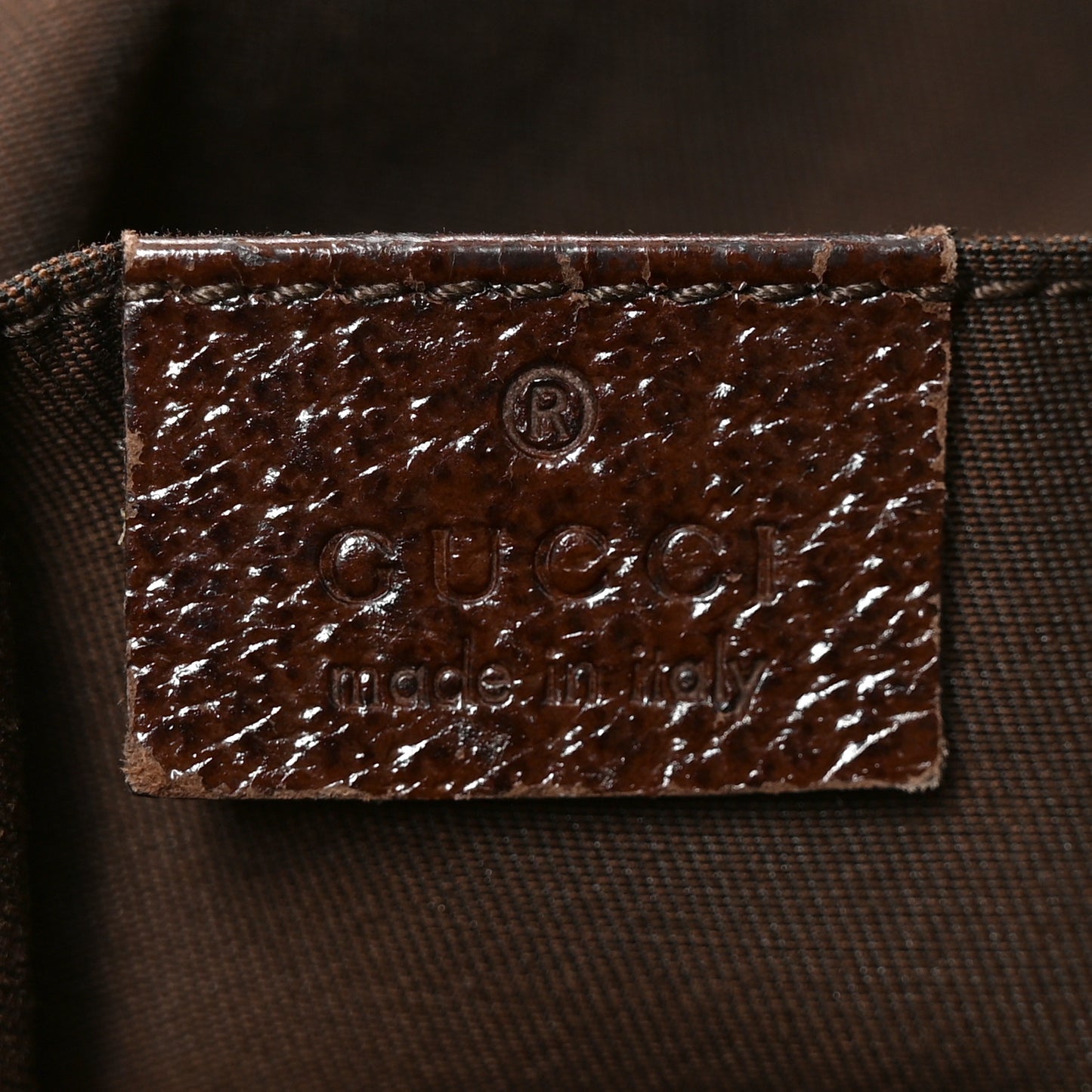 GG Monogram Medium Web Handle Vertical Tote Dark Brown