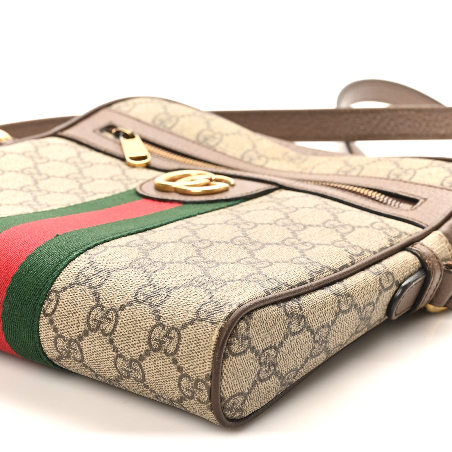 Gucci GG Supreme Monogram Web Small Ophidia Messenger Bag Brown 10 of 12