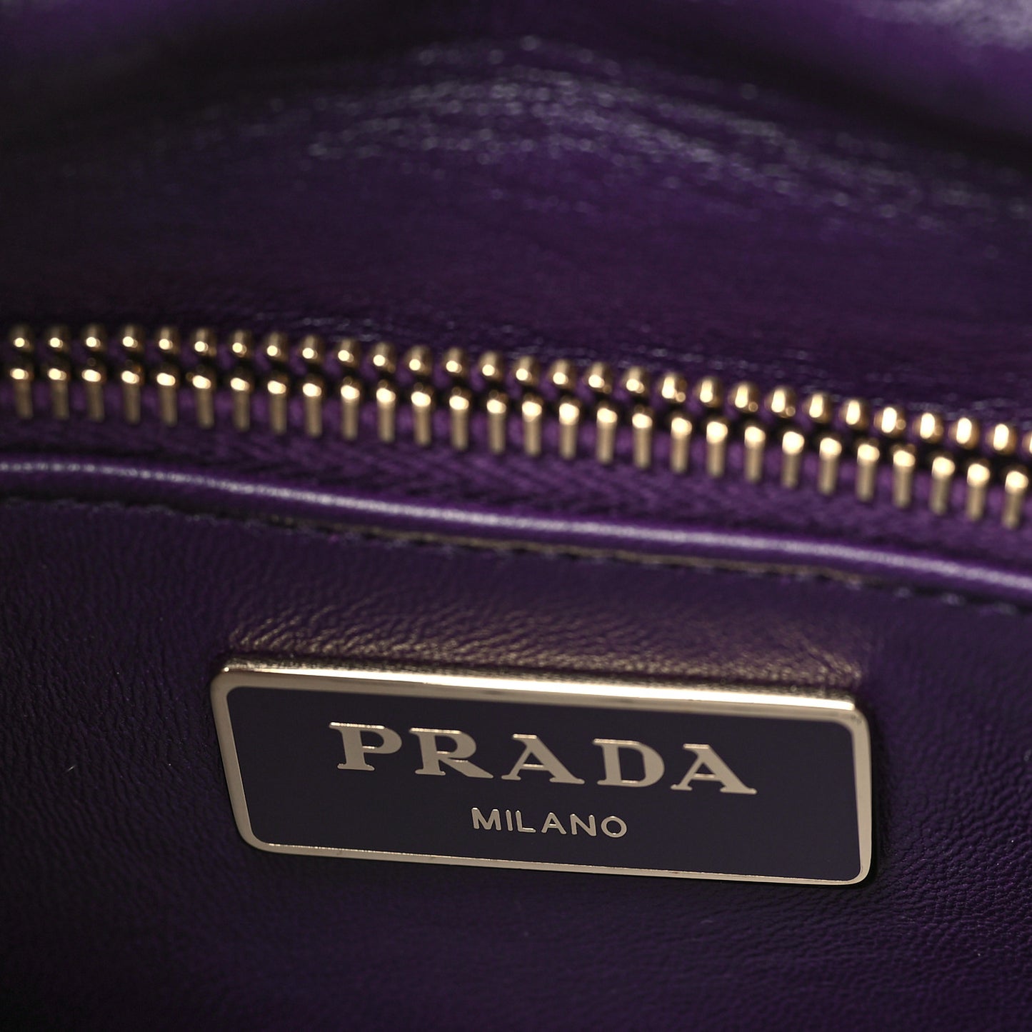 Nappa Re-Nylon Triangle Quilted Patchwork System Flap Shoulder Bag Viola
