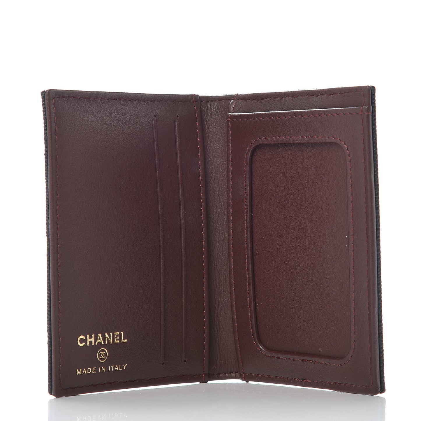 Caviar Quilted Card Holder Wallet Black