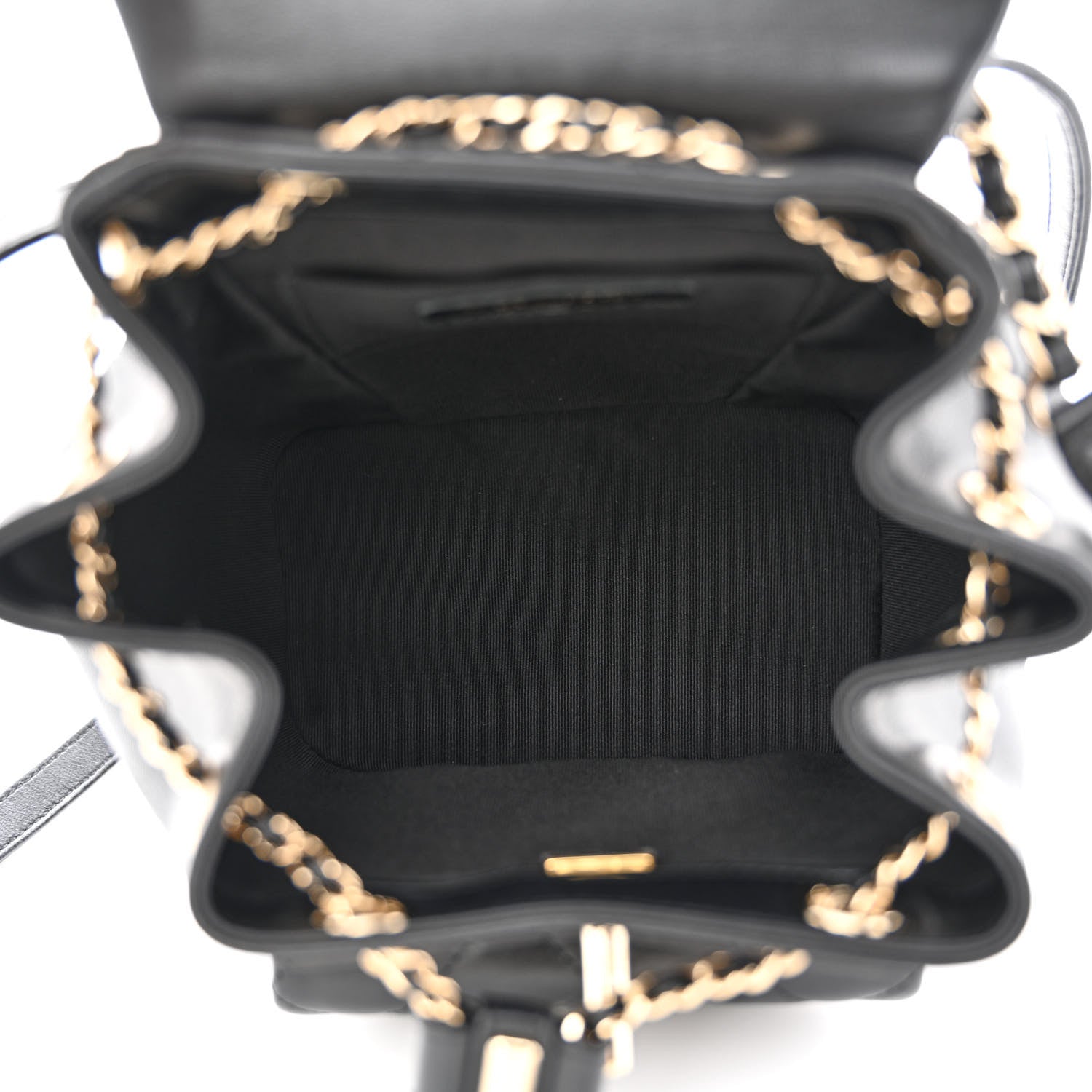 Chanel Lambskin Quilted Small Duma Drawstring Backpack Black 5 of 11