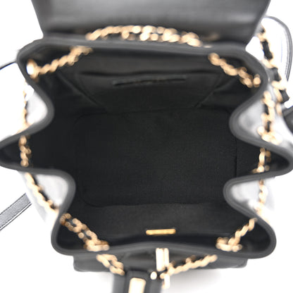 Chanel Lambskin Quilted Small Duma Drawstring Backpack Black 5 of 11