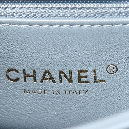 Chanel Lambskin Chevron Quilted Small Trendy CC Flap Dual Handle Bag Blue 6 of 11