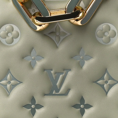 Louis Vuitton Lambskin Embossed Monogram Coussin PM Degrade Sage Green 9 of 11