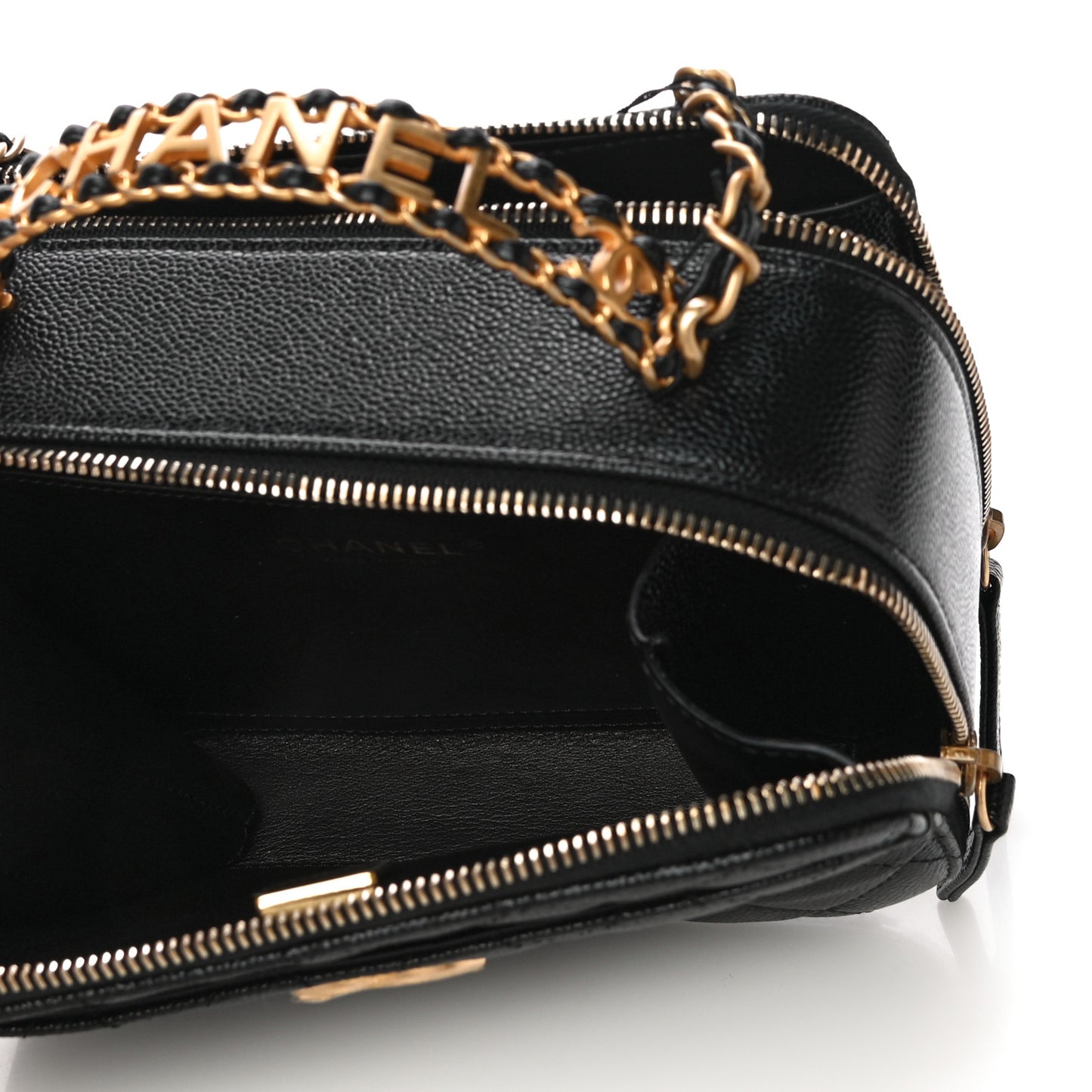 Caviar Quilted Small Pick Me Up Vanity Case Black