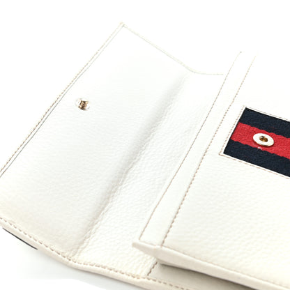 Gucci Calfskin Horsebit Web Continental Wallet White 8 of 10