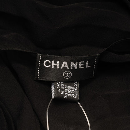 Chanel Silk CC Scarf Black 5 of 7