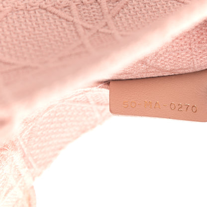 Christian Dior Canvas Embroidered Cannage Medium Book Tote Bois De Rose 7 of 16