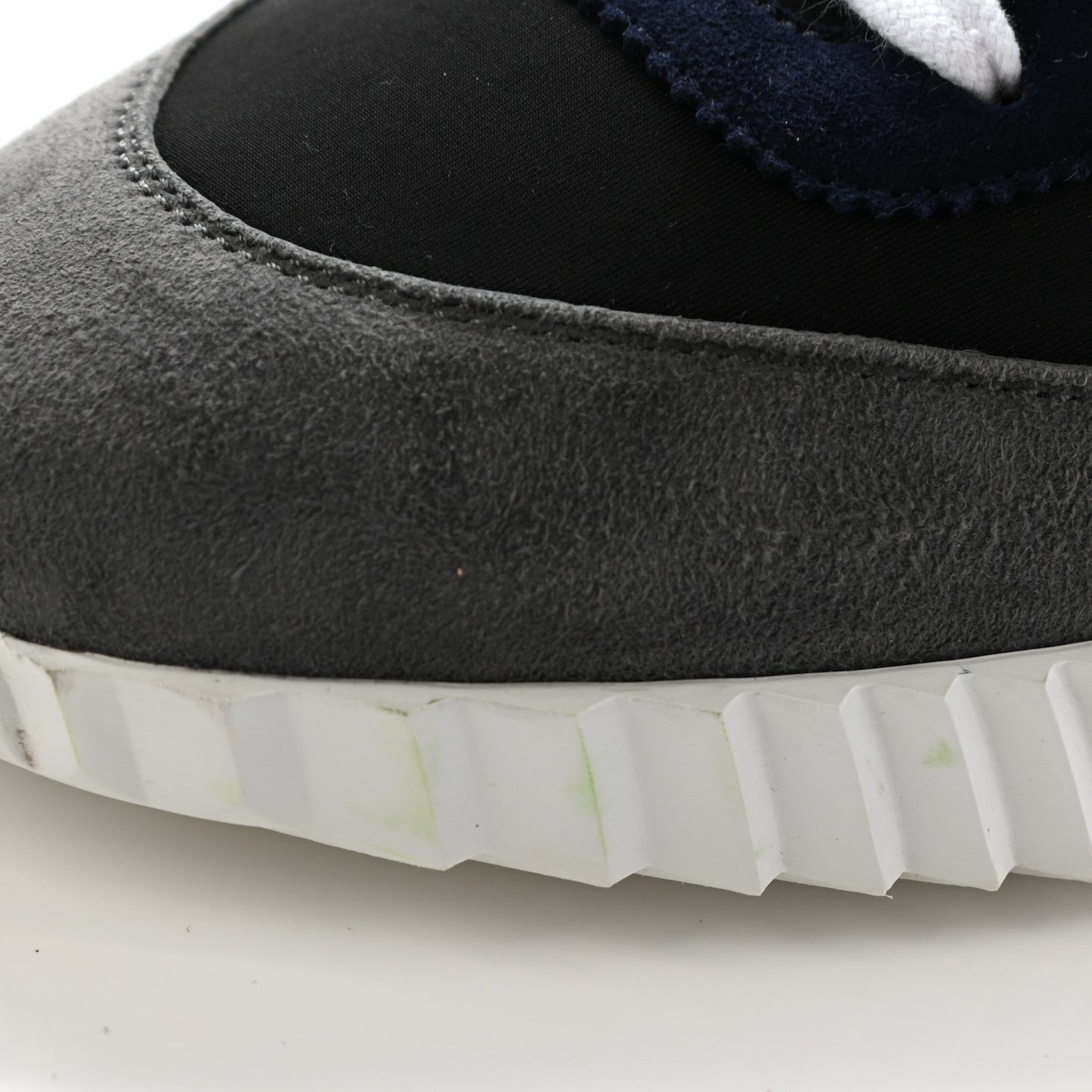 Technical Canvas Suede Goatskin Womens Bouncing Sneakers 38 Black Gris Osmium